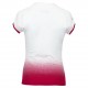 COMPETE CAP SLEEVE TOP WHITE VIVACIOUS RED