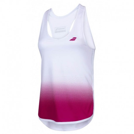 COMPETE TANK TOP WHITE VIVACIOUS RED