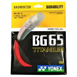 BG 65 TITANIUM YONEX GARNITURE ROUGE